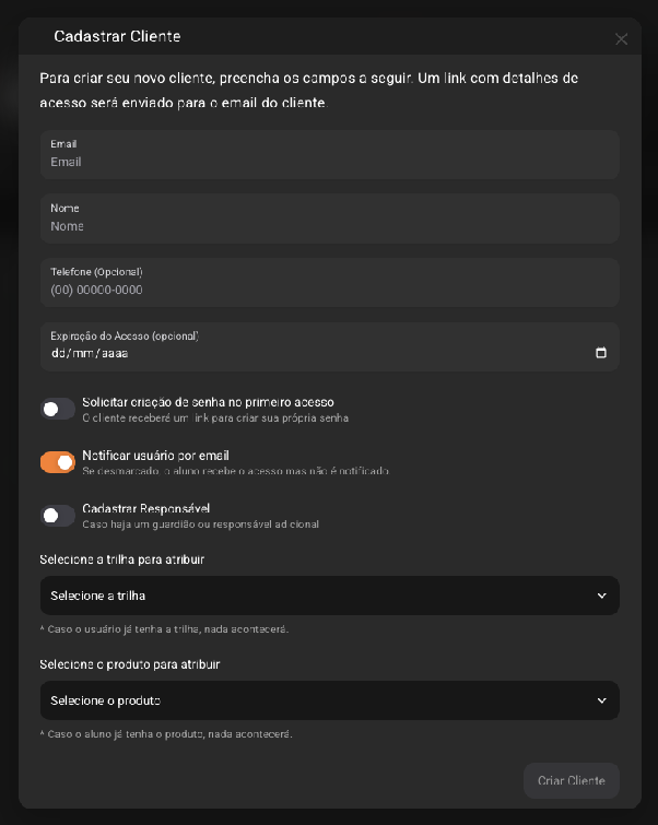 Cadastrar Cliente