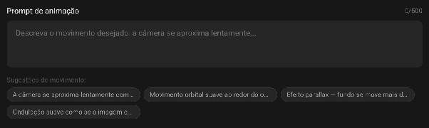 Prompt de animação