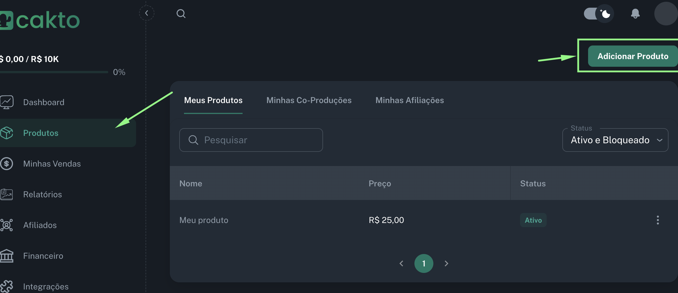 chave da API