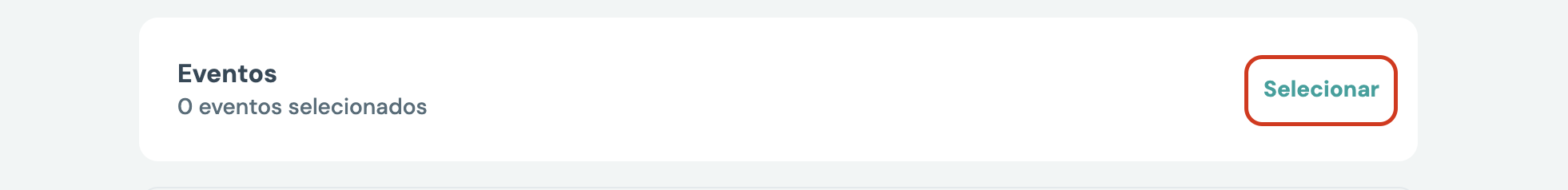 Botão Selecionar eventos no webhook da LastLink