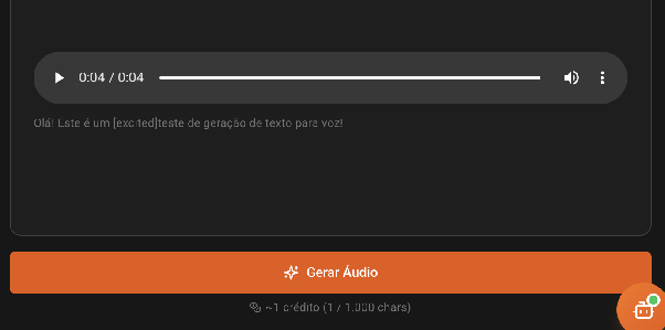 Generate audio